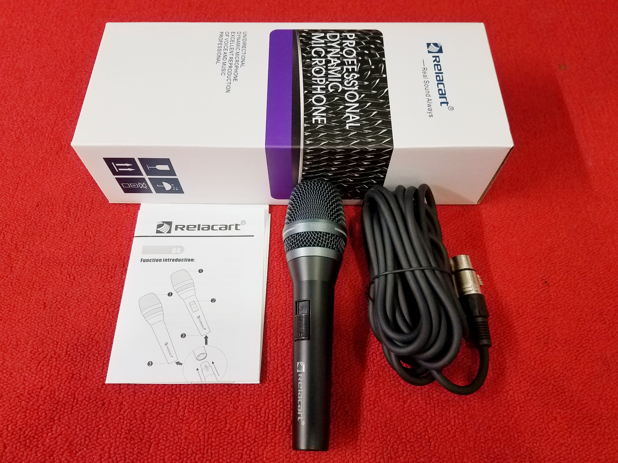 Micro Karaoke Relacart SM300P /Relacart SM300 có dây cao cấp