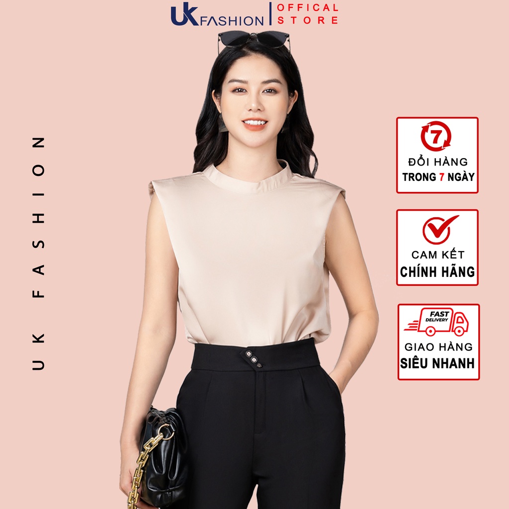 Áo Sơ Mi Suông Sát Nách Thời Trang Nữ UK Fashion Chất Liệu Vải Cao Cấp, Phong Cách Hiện Đại, Nữ Tính NKSM2203010