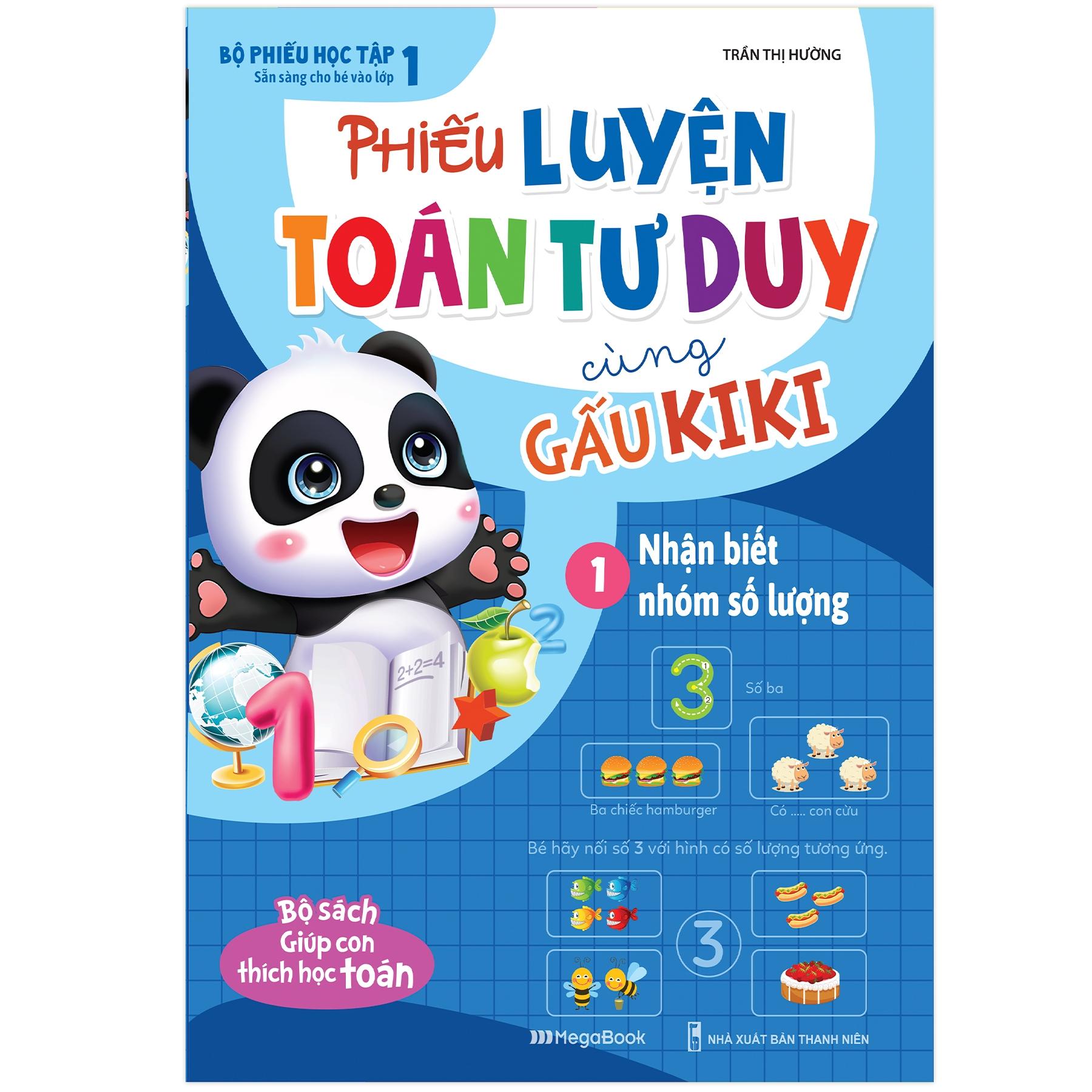 Hình ảnh Bộ Sách Phiếu Luyện Toán Tư Duy Cùng Gấu Kiki (Bộ 5 Cuốn)