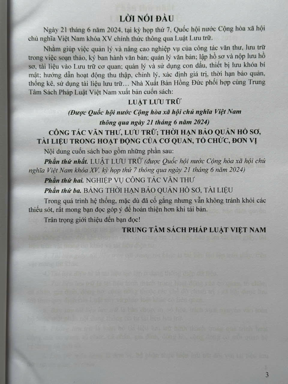 Sách Luật Lưu Trữ – Công Tác Văn Thư, Lưu Trữ, Thời Hạn Bảo Quản Hồ Sơ, Tài Liệu Trong Hoạt Động Của Cơ Quan, Tổ Chức, Đơn Vị (V2515T)