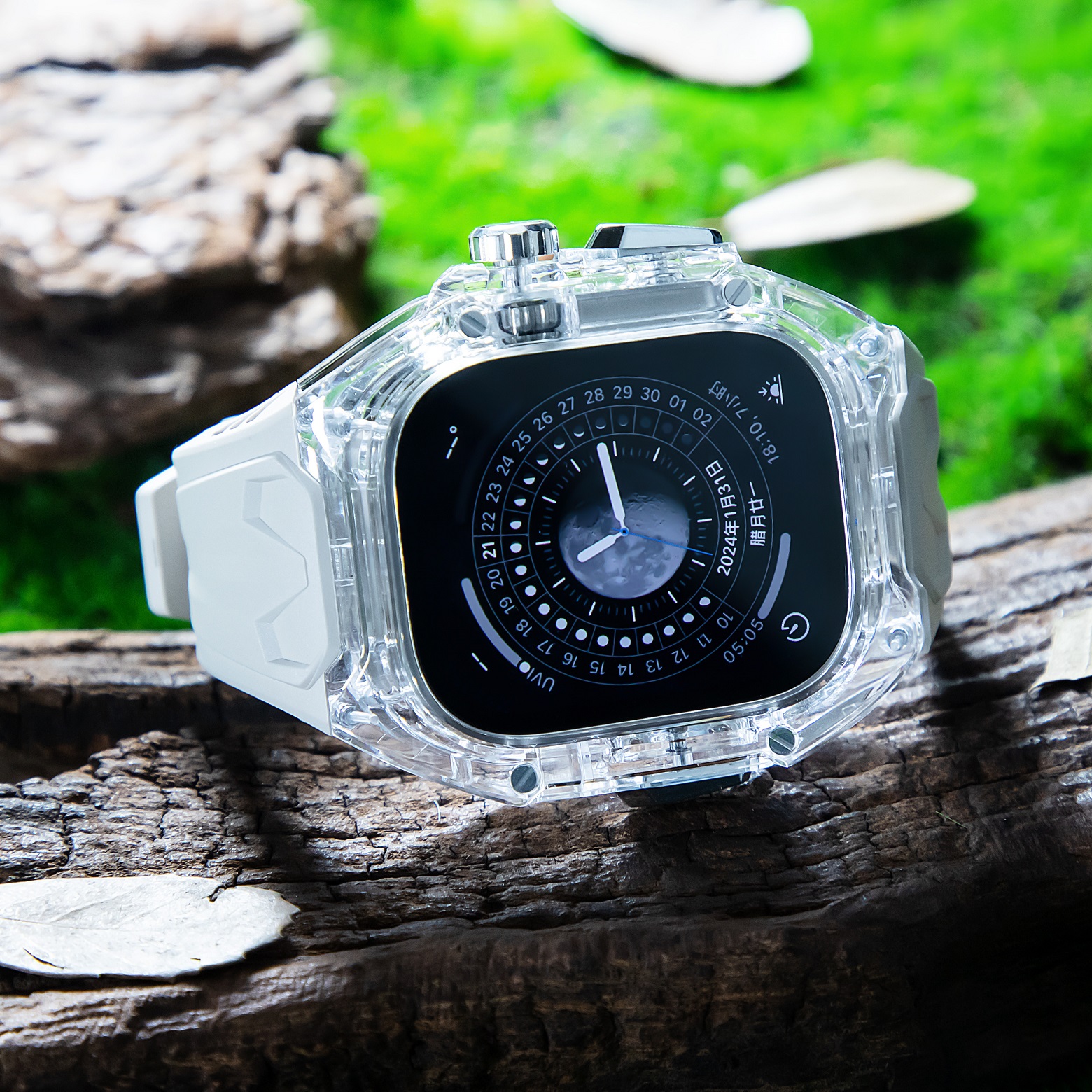 Ốp Case tích hợp dây đeo Lamborghini Style cho Apple Watch Ultra 1/2 49mm - Hàng Chính Hãng
