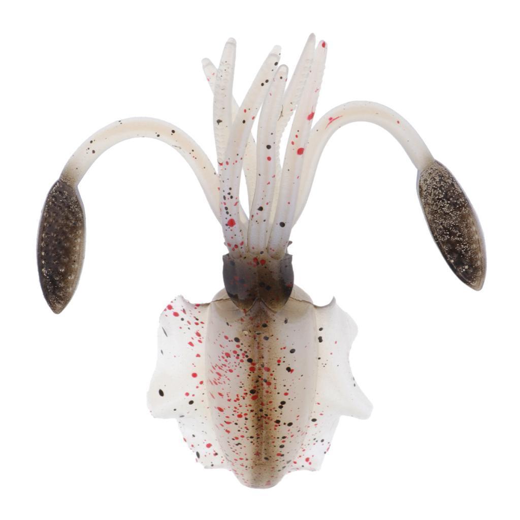 2x 1 Pc Realistic Living Saltwater Soft Plastic Squid Skirt Bait