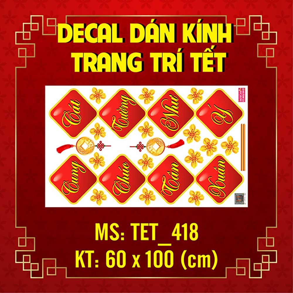 DECAL TRANG TRÍ TẾT 2023 COMBO SỐ 40