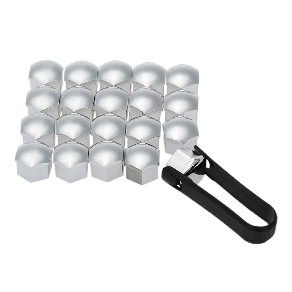 2x20pcs Universal 21mm Wheel Nut Covers Lug Nut Caps Screw Protector