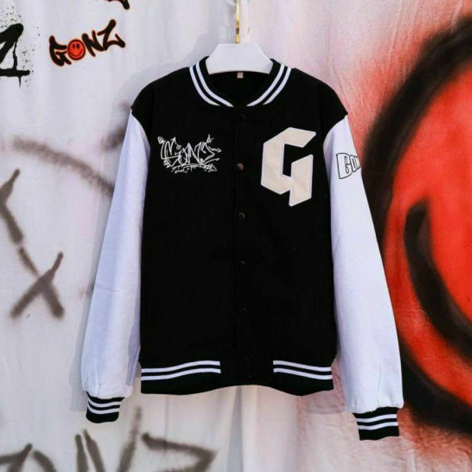 Áo khoác dù Varsity GonZ Bomber Nam Nữ Ulzzang Form Rộng