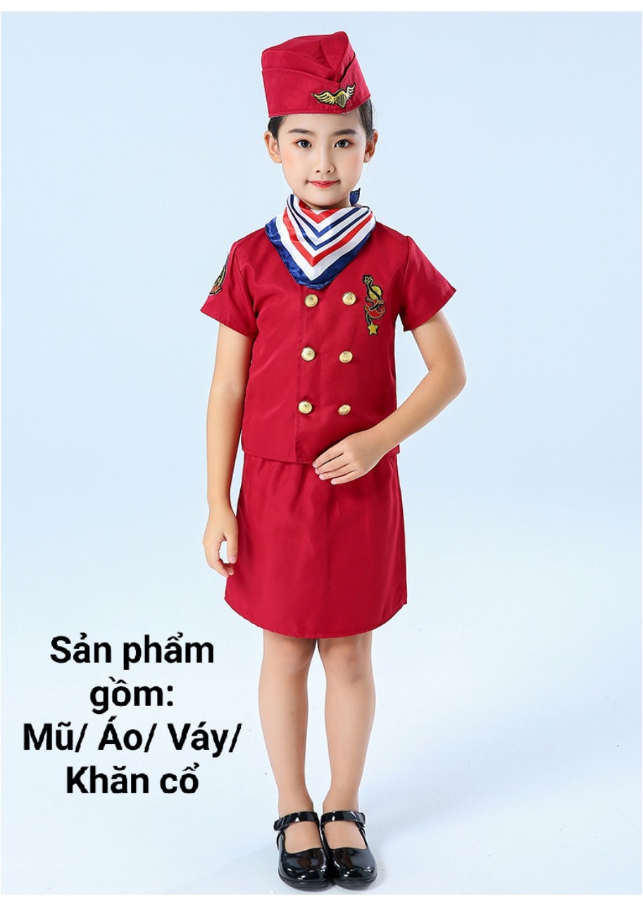 Trang phục hoá trang nữ tiếp viên hàng không và phi công cho trẻ em