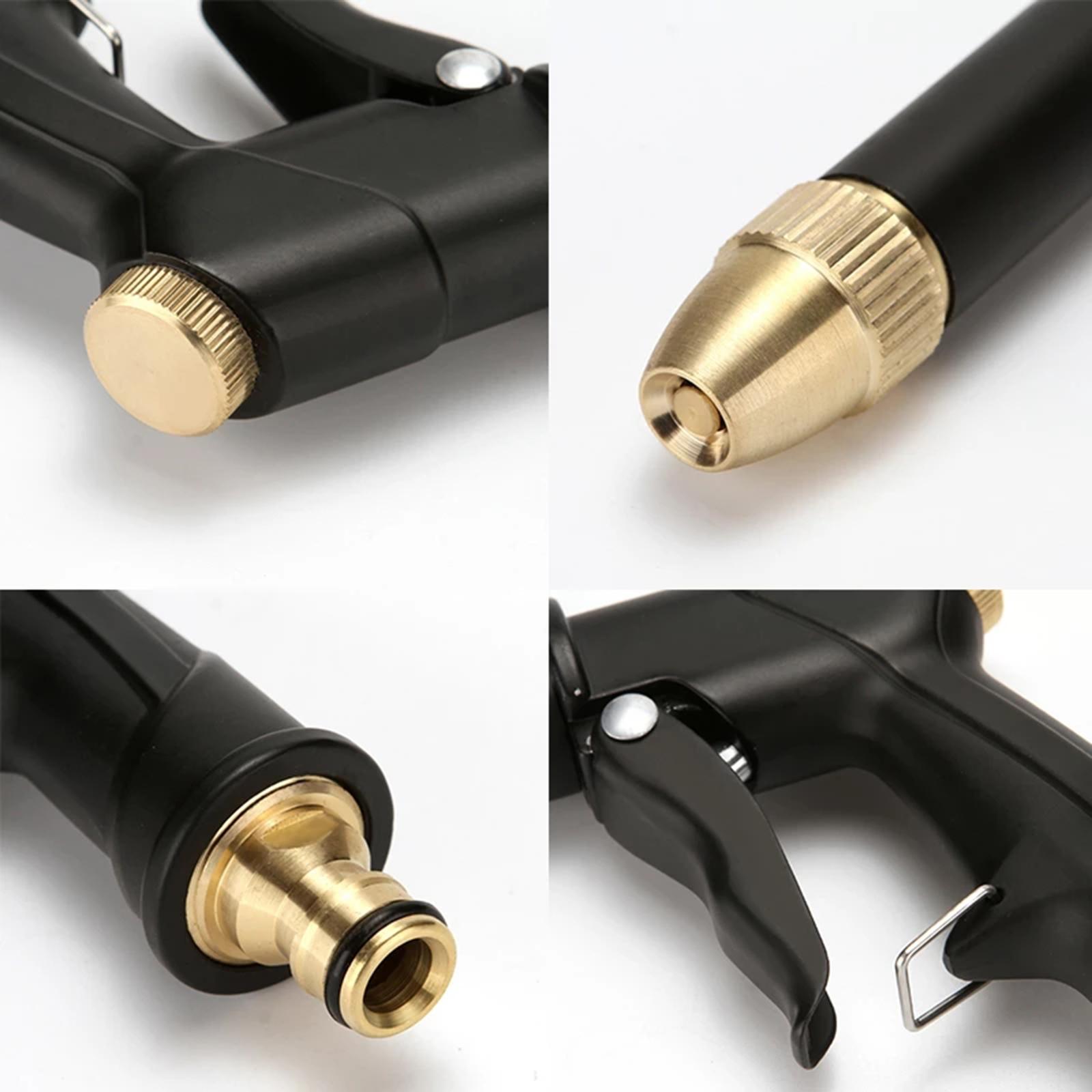 High Pressure Water Spray Gun Brass Nozzle Car Garden Lawn Wash Water Hose