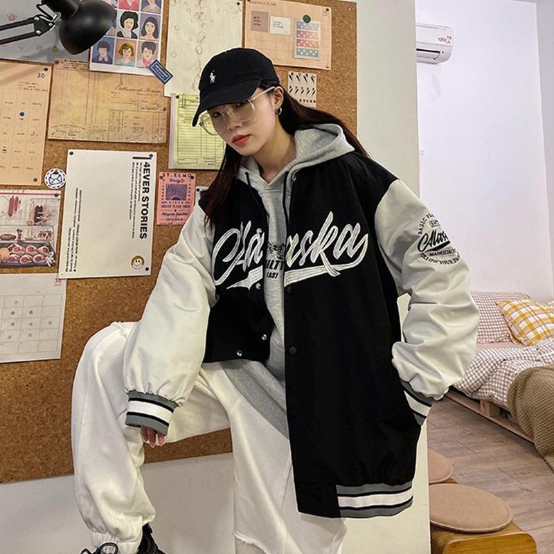 Áo bomber jacket dù 2 lớp khoác nam nữ unisex gió cúc bấm form rộng local brand ulzzang phong cách hàn quốc đep ALASKA