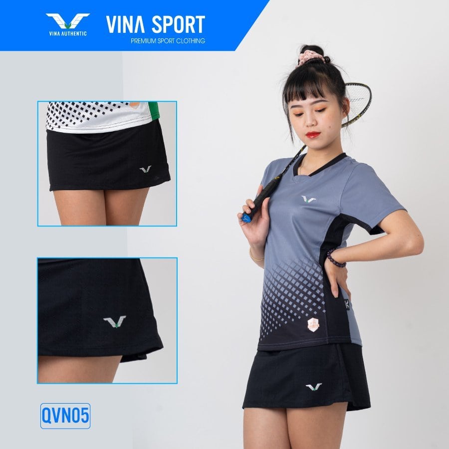Váy thể thao nữ Vina Authentic cao cấp, chất lượng, chân váy, quần váy