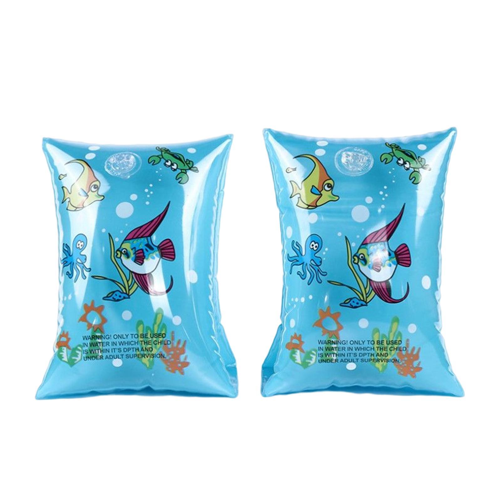 2x Inflatable Armbands for Kids Swim Sleeves Float Floats Child Dinosaur