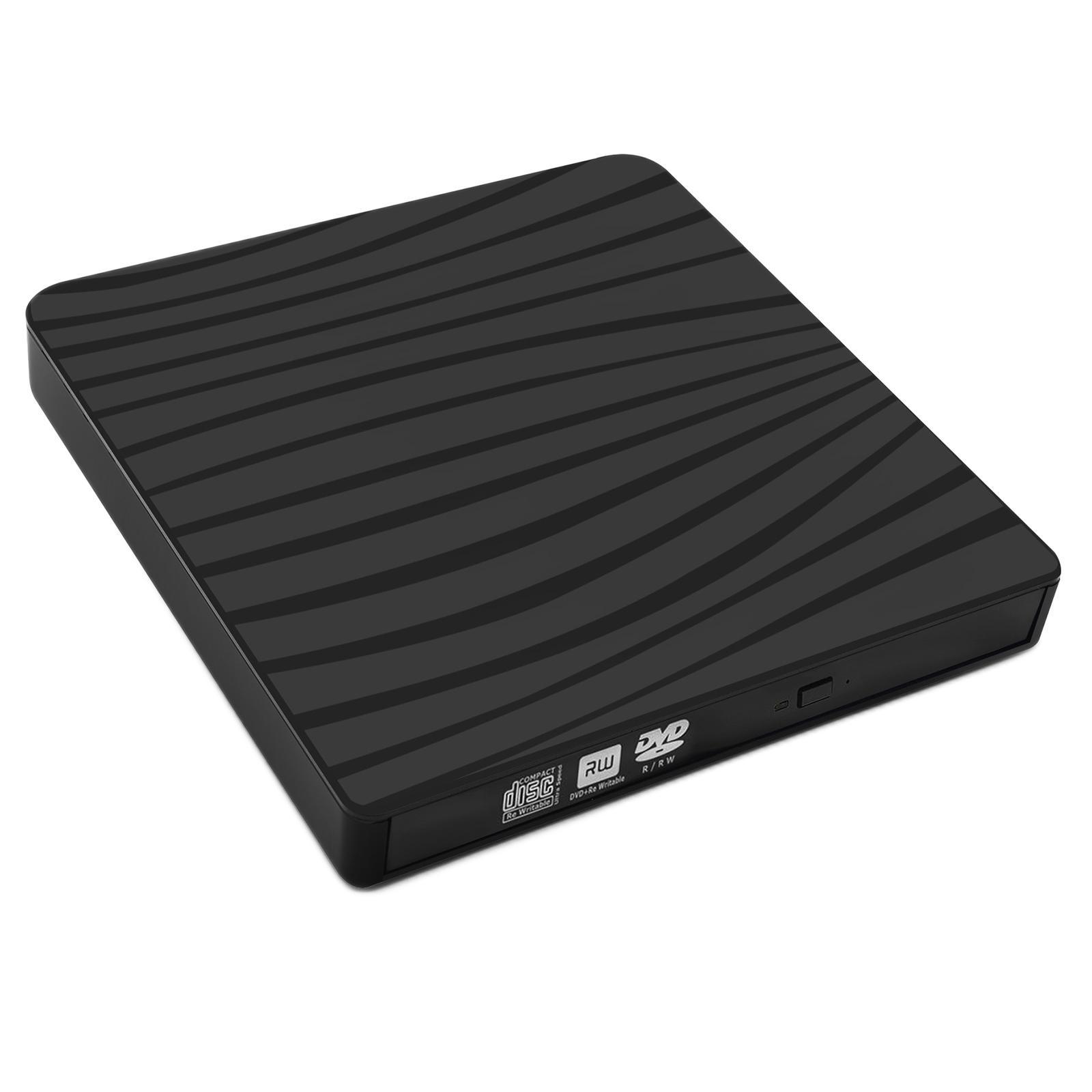 External CD DVD Drive Plug and Play DVD CD ROM Writer Low Noise USB 3.0 USB C for PC Desktop