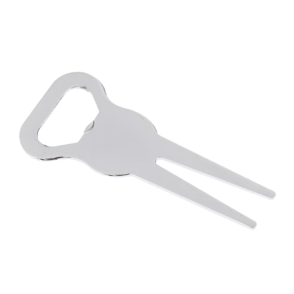 Portable Alloy Golf Divot Tool Pitch Repair Golf Accessories Silver