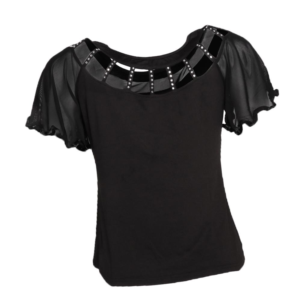 Ballroom Dancing Modern Dance Square Dance Practice Outfit Black XXL