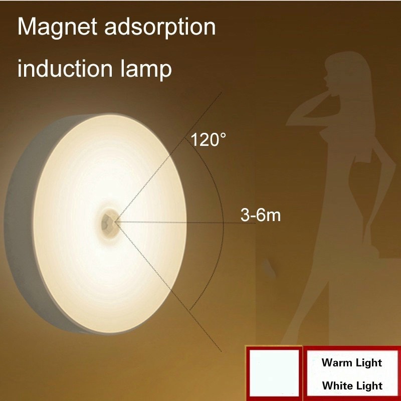 Đèn LED cảm biến chuyển động , cảm biến thông minh, ánh sáng bảo vệ mắt, sạc pin USB đời mới, dán tường, tủ quần áo, cầu thang, phòng ngủ - Hàng chính hãng