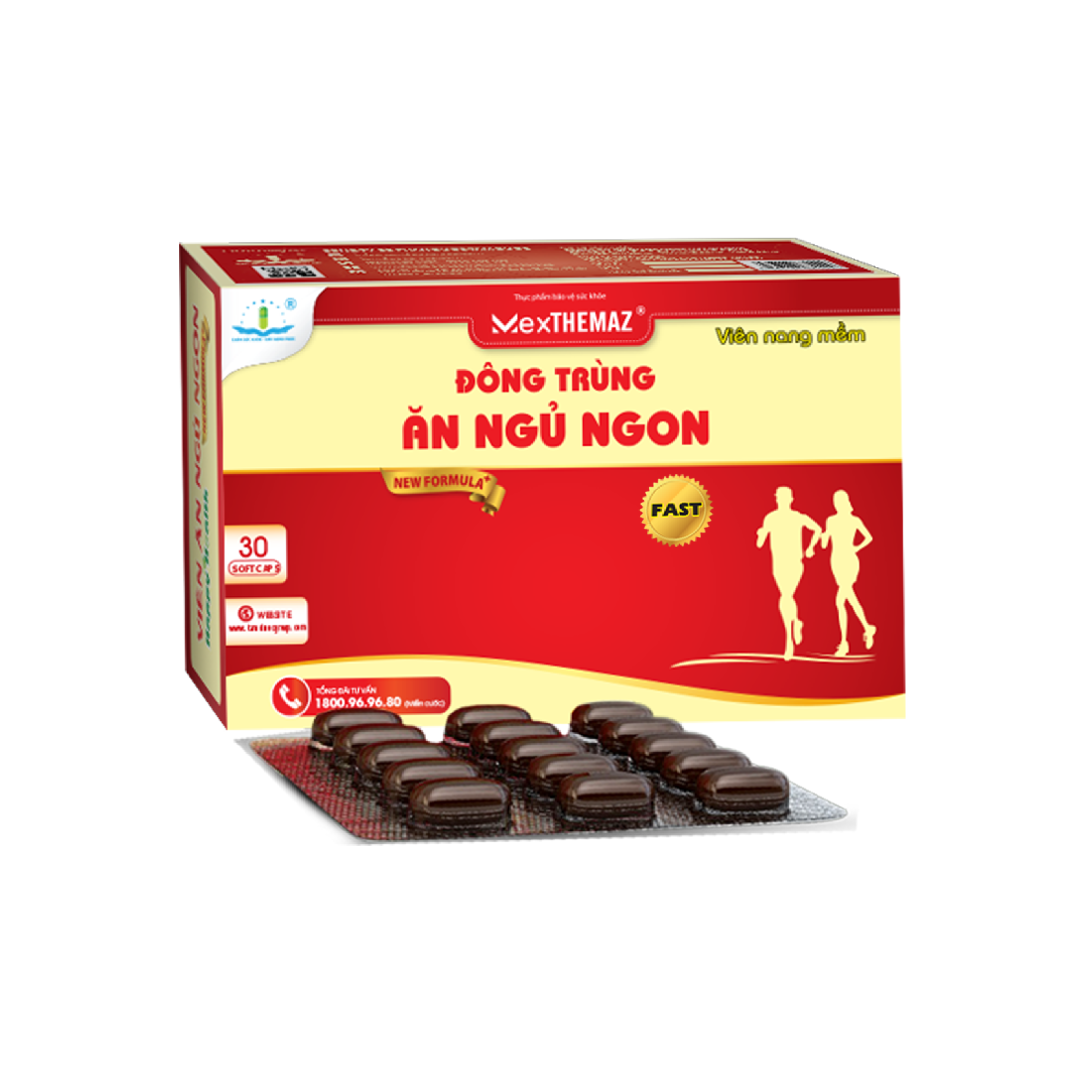 ĐÔNG TRÙNG ĂN NGỦ NGON NEW FORMULA FAST Dạng Vỉ – Hỗ trợ ăn ngủ ngon, giảm mệt mỏi, bồi bổ sức khỏe