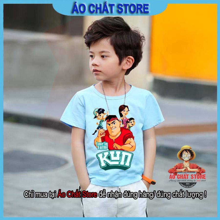 (Nhiều Màu) Áo thun in hình Gia Đình Kun nông dân siêu phàm siêu đẹp | Áo Kun Family cho bé trai | bé gái KUN06