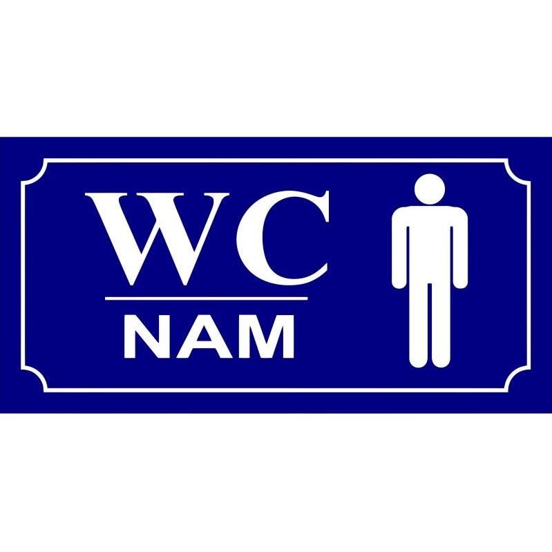 Biển wc chỉ dẫn nhà vệ sinh - nam nữ riêng biệt 15x20cm