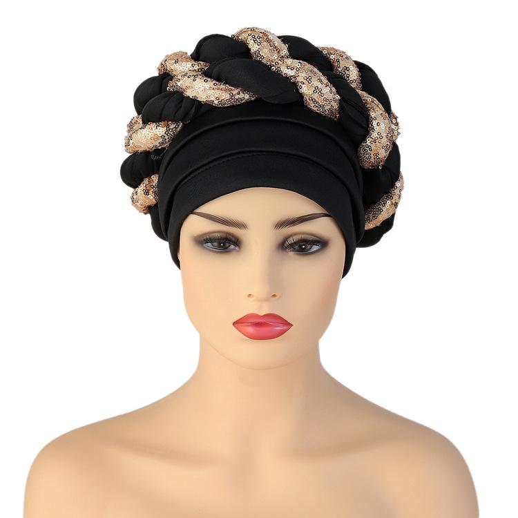 Turbans Cho Nữ Mềm Mại Trước Buộc Thắt Nơ Thời Trang Xếp Li Băng Đô Cài Tóc Turban Gọng Mũ Beanie Headwrap Ngủ Mũ