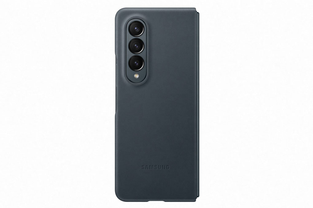 Ốp lưng da F936, Xanh xám dành cho Samsung Fold 4 - Hàng Chính hãng