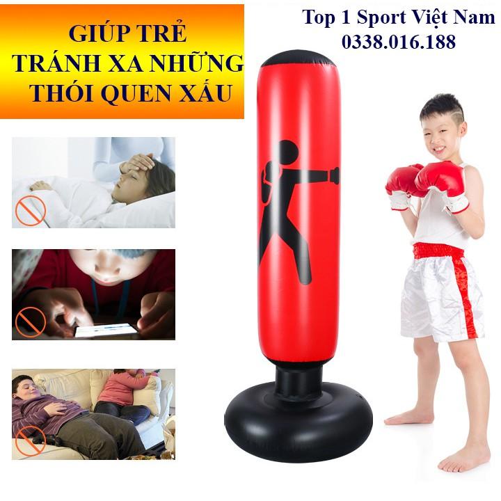 Trụ đấm boxing bơm hơi chân đế đổ nước cao cấp thế hệ mới - Giúp trẻ thay đổi thói quen xấu - Tự Tin hơn - Năng động hơn