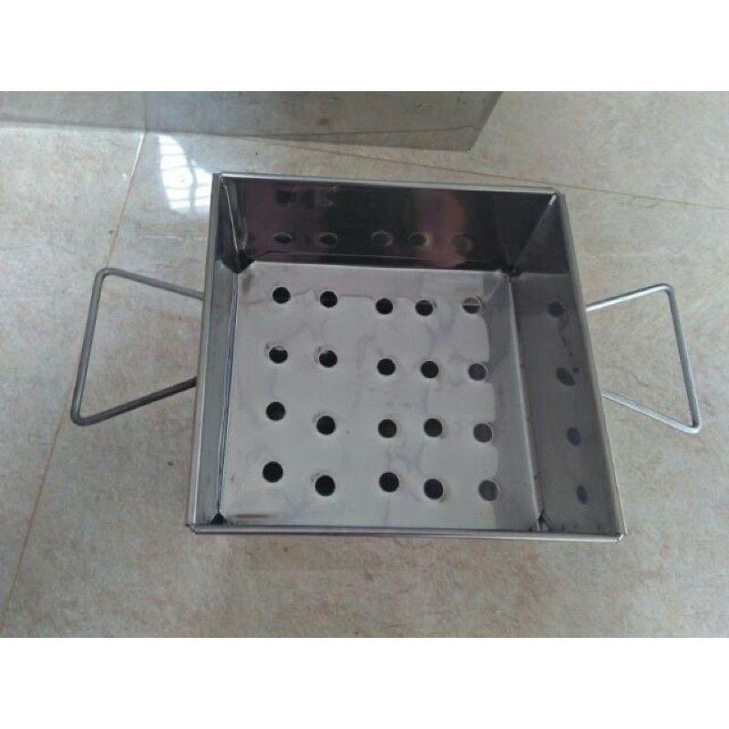 Bếp nướng than hoa inox, bếp nướng BBQ ngoài trời tặng kèm vỉ