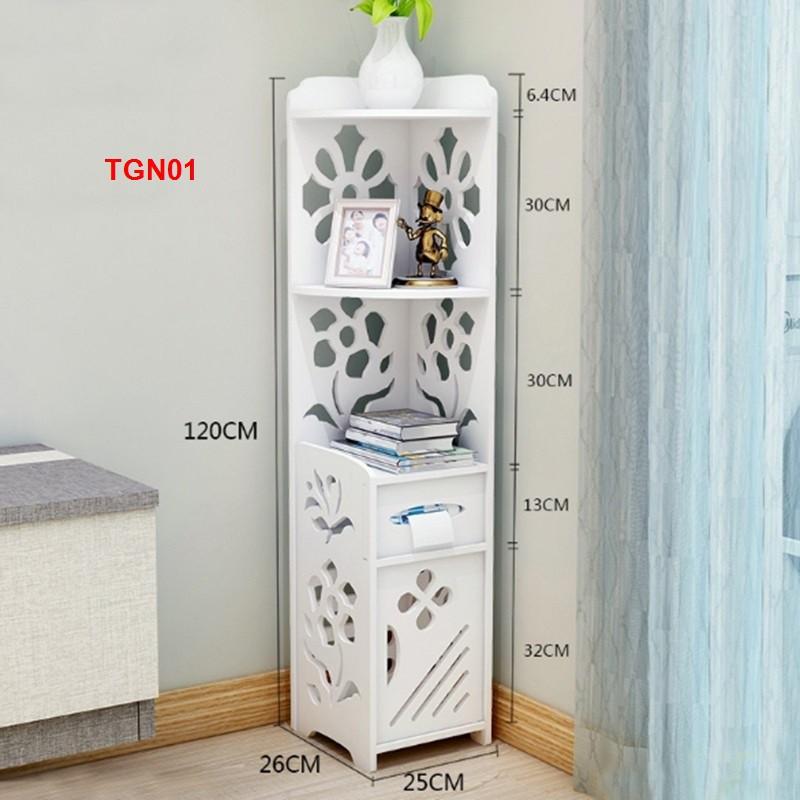 Tủ góc nhà tắm có cánh - Tủ lắp ráp đa năng