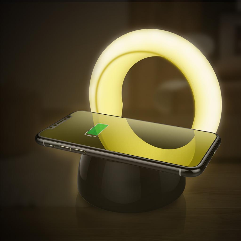 Qi Wireless Charger Charging Dock Pad For Samsung iPhone X S8 Warm Light