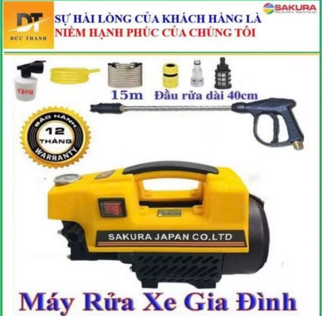 TRỌN BỘ MÁY RỬA XE ĐIỆN 220V CÔNG XUẤT LỚN XỊT RỬA XE MÁY ÔTÔ ĐA CHỨC NĂNG THUẬN TIỆN CHO MỌI NHÀ