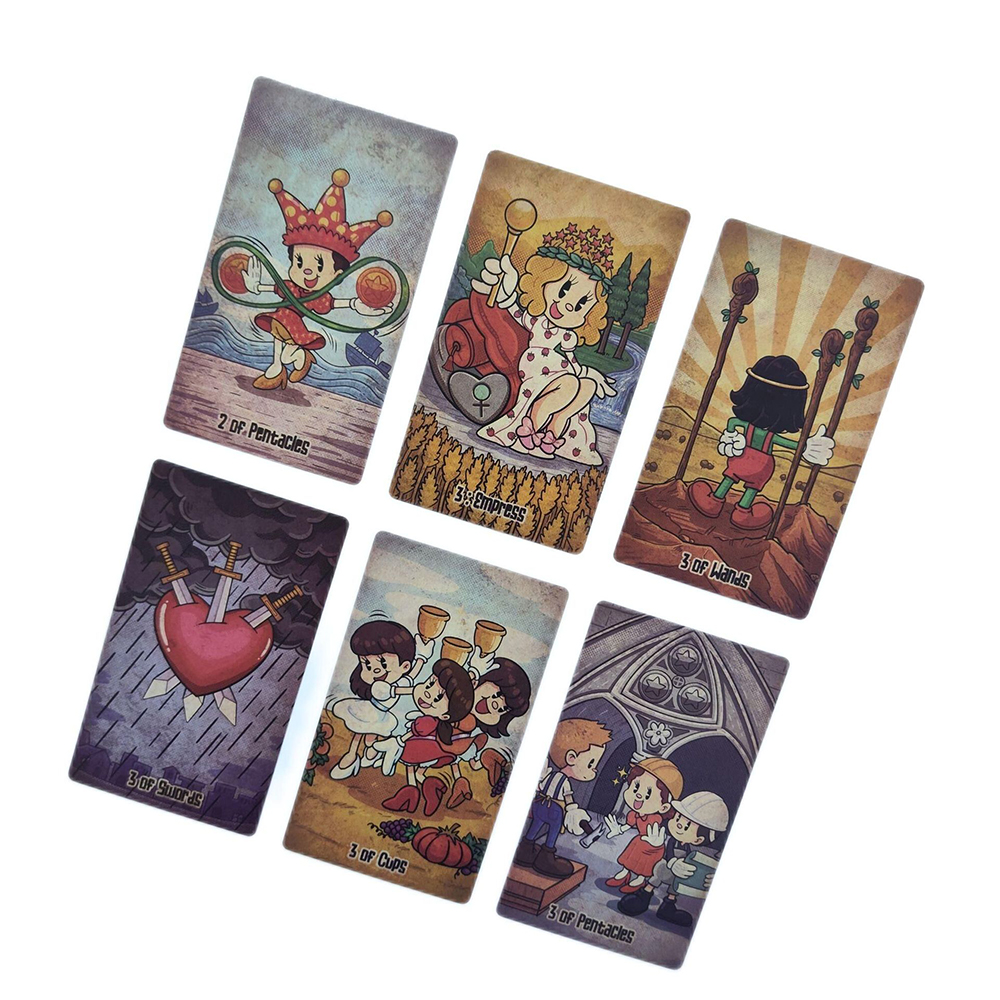 Bộ Bài Old School Tarot 7x12 Cm Tặng Đá Thanh Tẩy