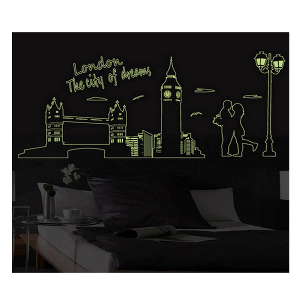 Decal Dán Tường Thành Phố London Dạ Quang PK99