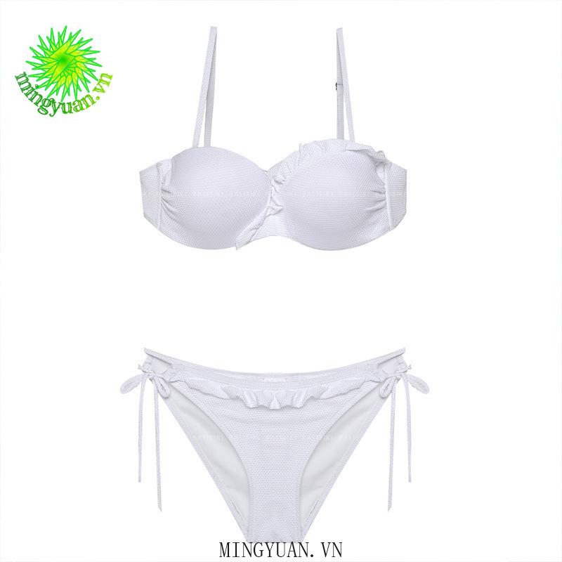 Bộ Đồ Bơi Ba Mảnh Màu Trơn Gợi Cảm Cho Nữ