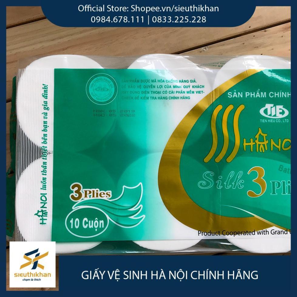 GIẤY VỆ SINH HÀ NỘI 10 CUỘN, 3 LỚP CHÍNH HÃNG &gt; GIẤY DAI, MỀM, MỊN