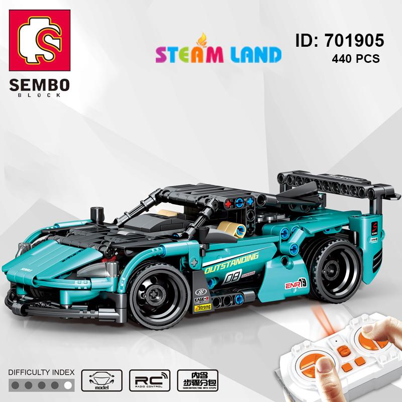 Đồ Chơi lắp ghép, xếp hình cho bé trai  Xe Thể Thao Điều Khiển Từ Xa Lightning – SEMBO 701905