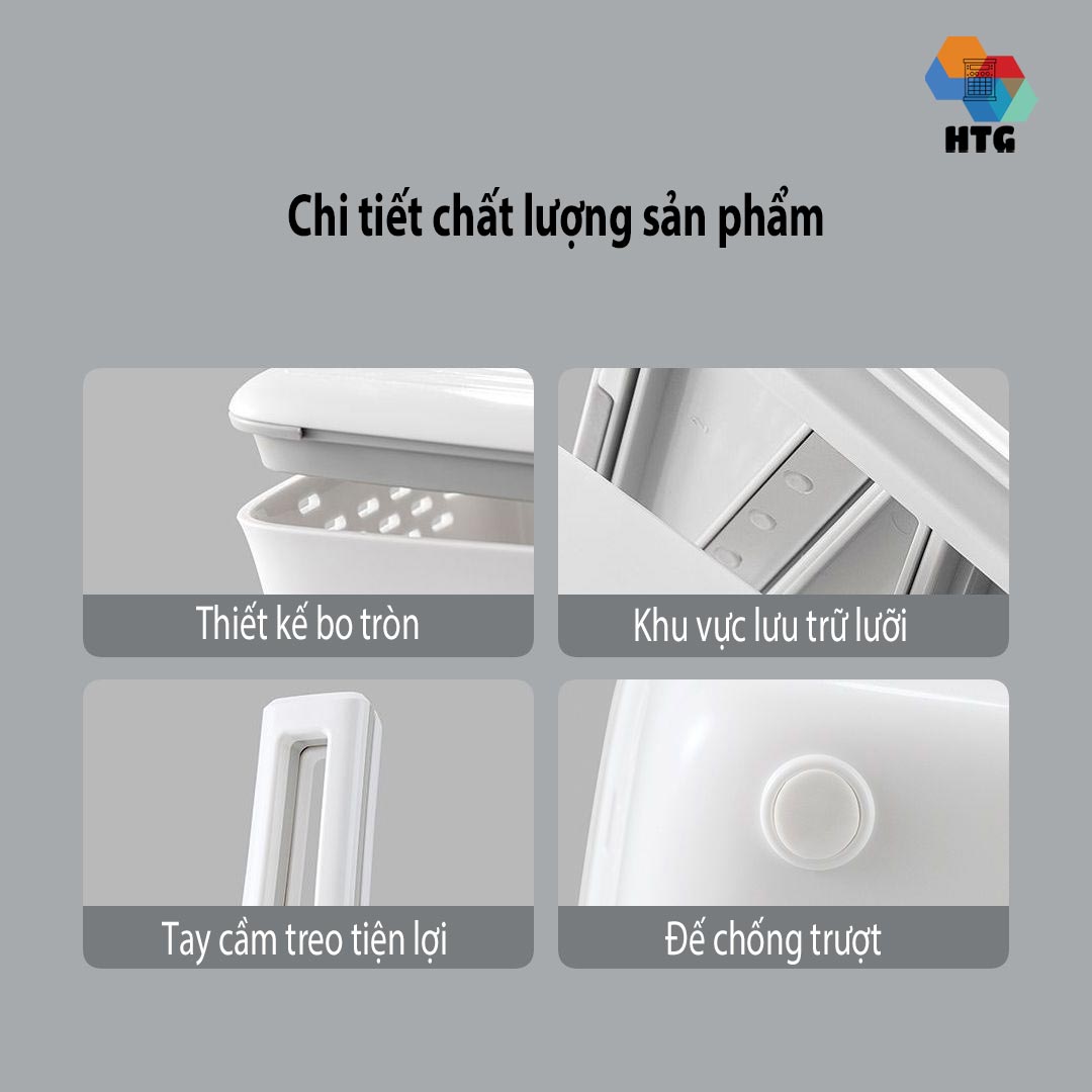 Bộ dụng cụ cắt, gọt, nạo rau củ, quả Huohou HU0137 nhà bếp đa chức năng, an toàn với tay tròn thao tác, hàng chính hãng