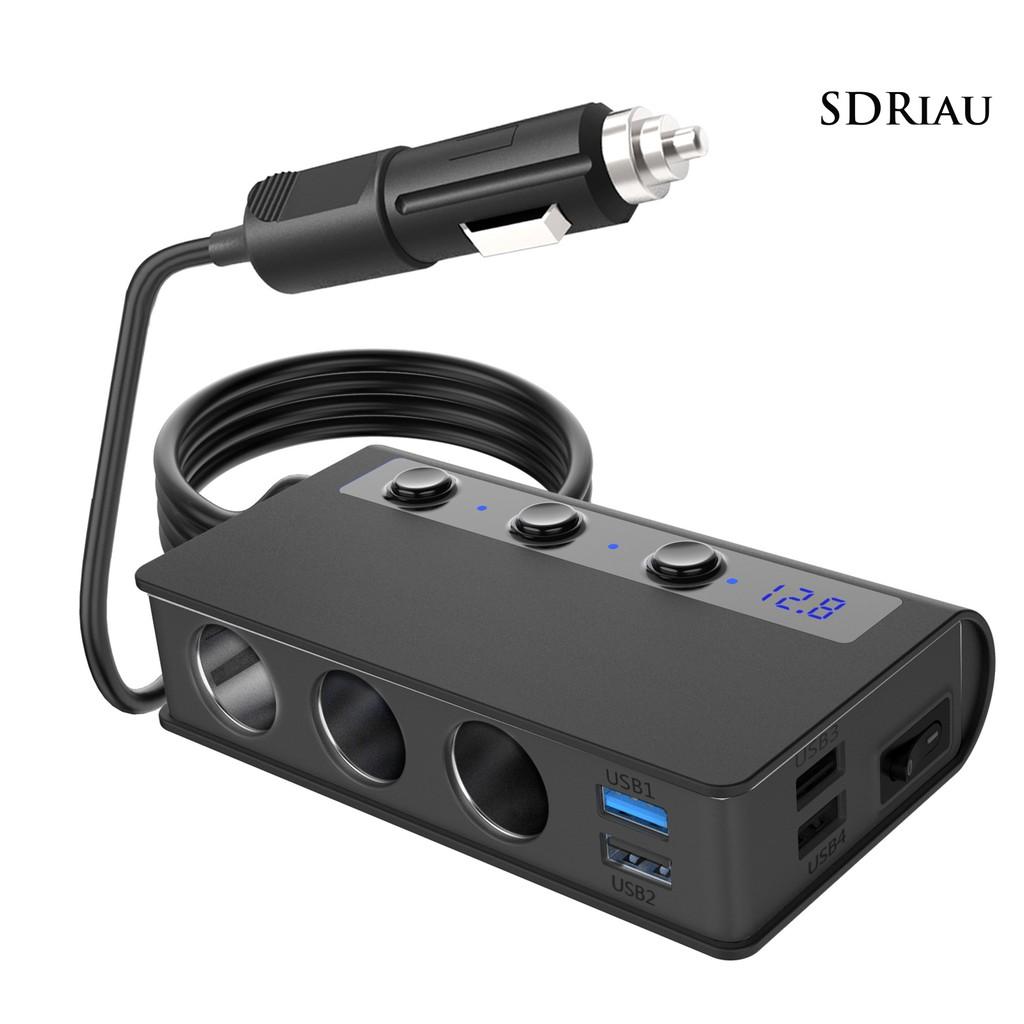 Cốc Sạc Nhanh Qcdz 4 Cổng Usb Qc3.0 Cho Xe Hơi