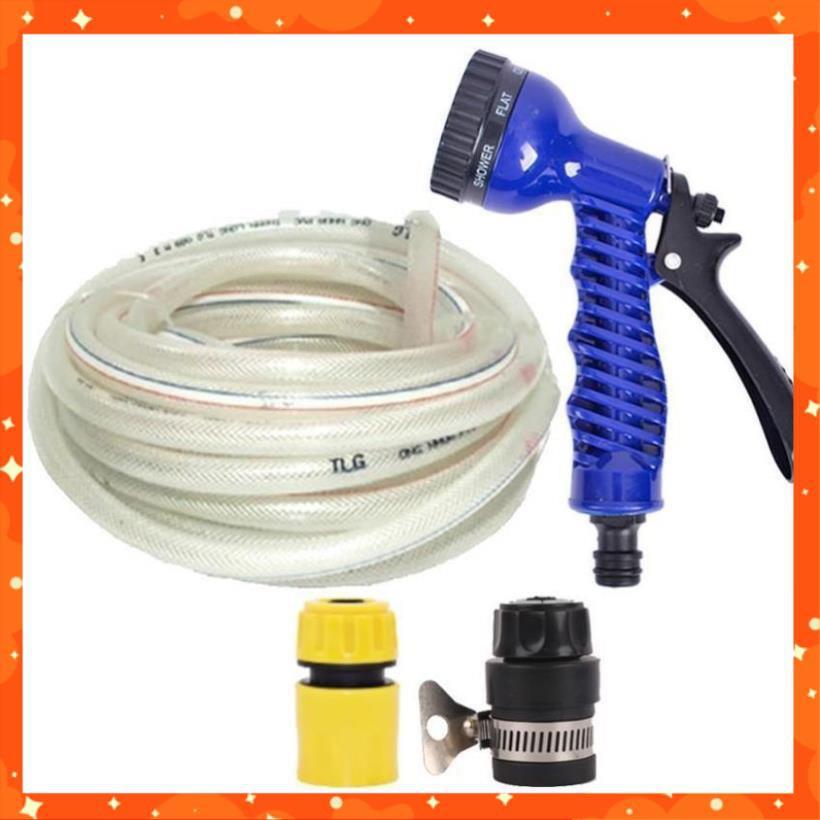 Bộ dây tăng áp 3 lần vòi xịt nước rửa xe,tưới cây loại 3-5m 206843