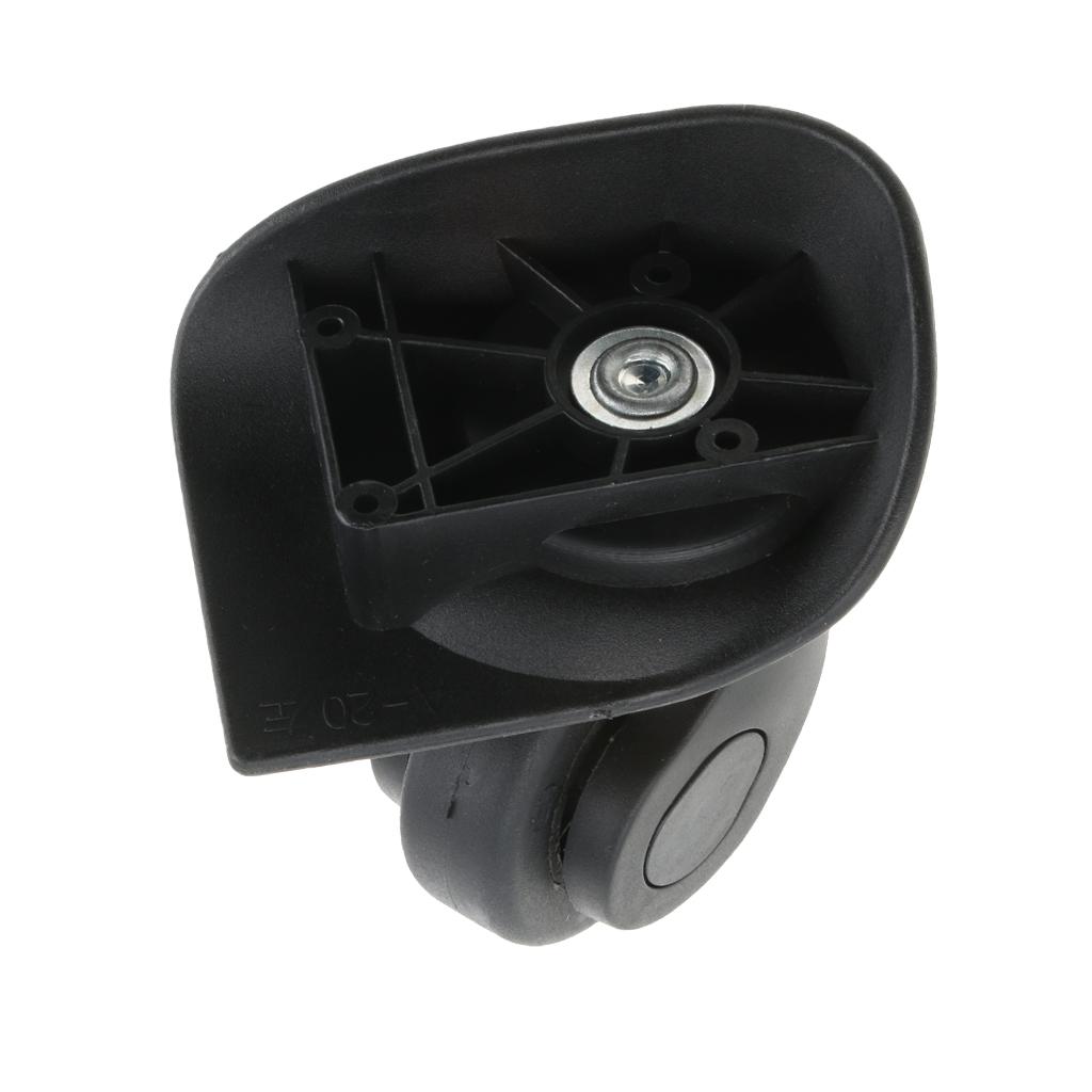 2 Pieces/Set Swivel Mute Wheels for Replacement Luggage Casters DIY Black