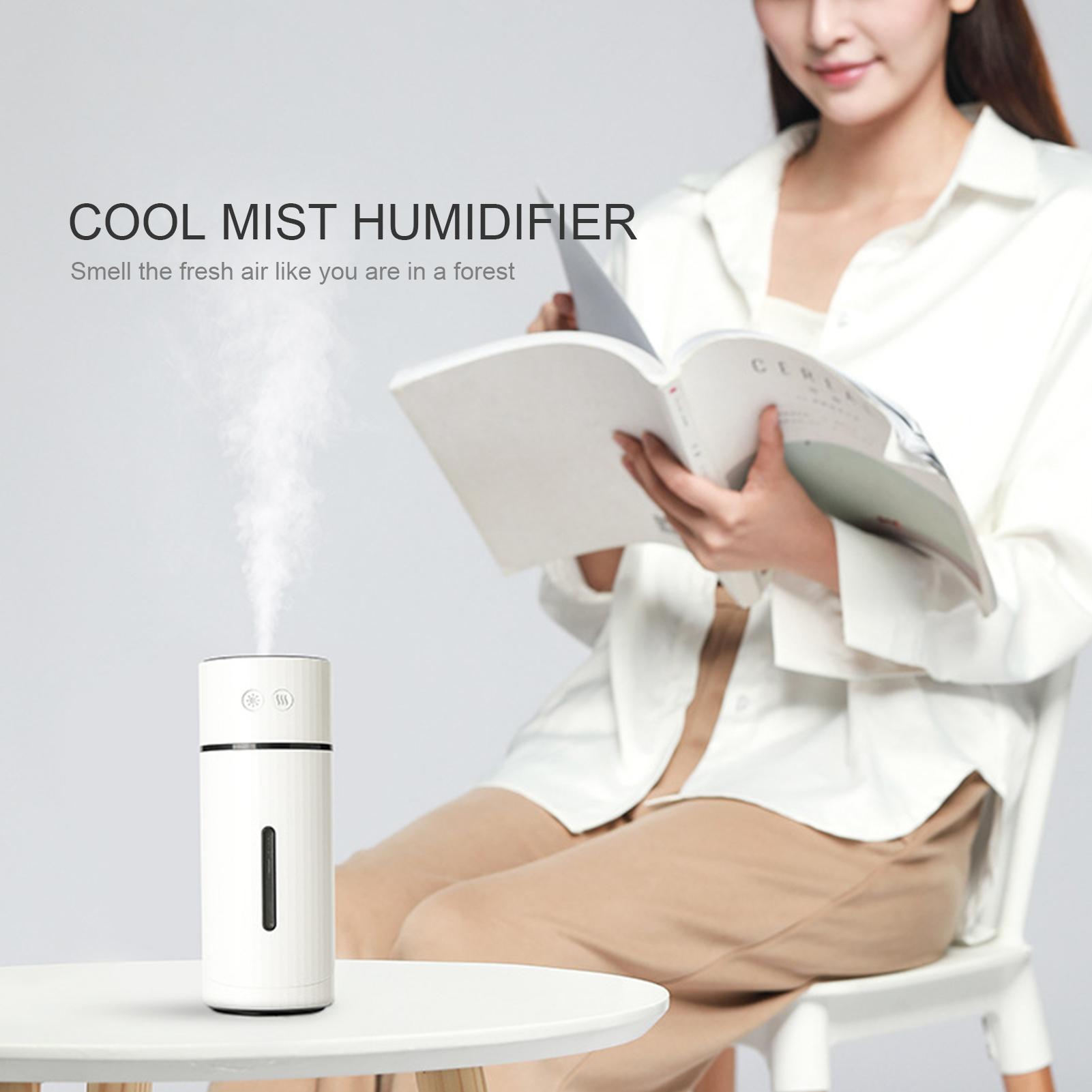 Máy phun sương tạo ẩm 260ml có đèn LED nhiều màu sắc, hoạt động êm ái