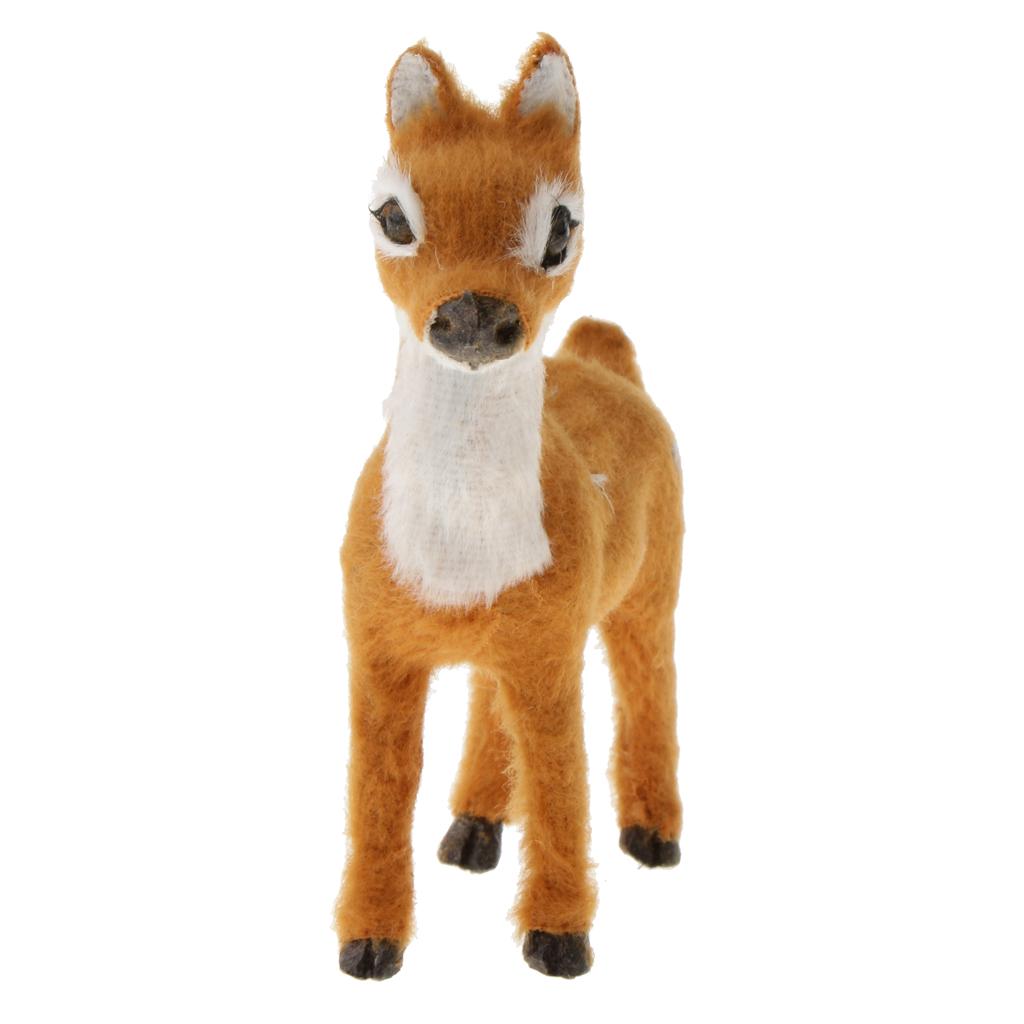 Christmas Plush Simulation Deer Doll Toy Xmas Ornament Home Decor