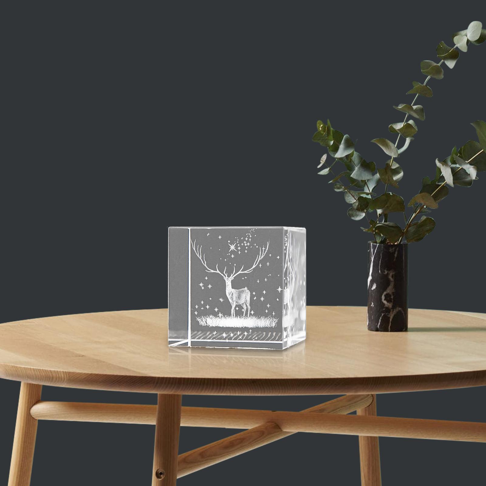 2x Crystal Cube Crafts Weather Sign Cube for Valentine'S Day Decor