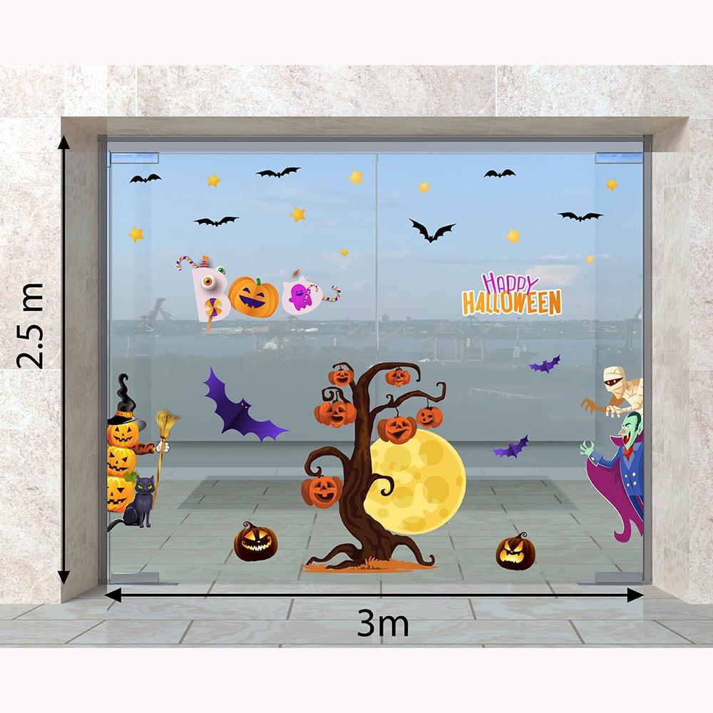 DECAL TRANG TRÍ HALLOWEEN 2022 COMBO VUI LỂ HALLOWEEN