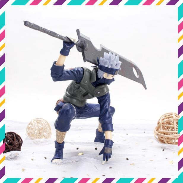 Mô Hình Nhân Vật Kakashi, Trong Bộ Truyên Tranh Naruto, KaKashi Cầm Đao Cao 15cm - Tượng Figure Naruto