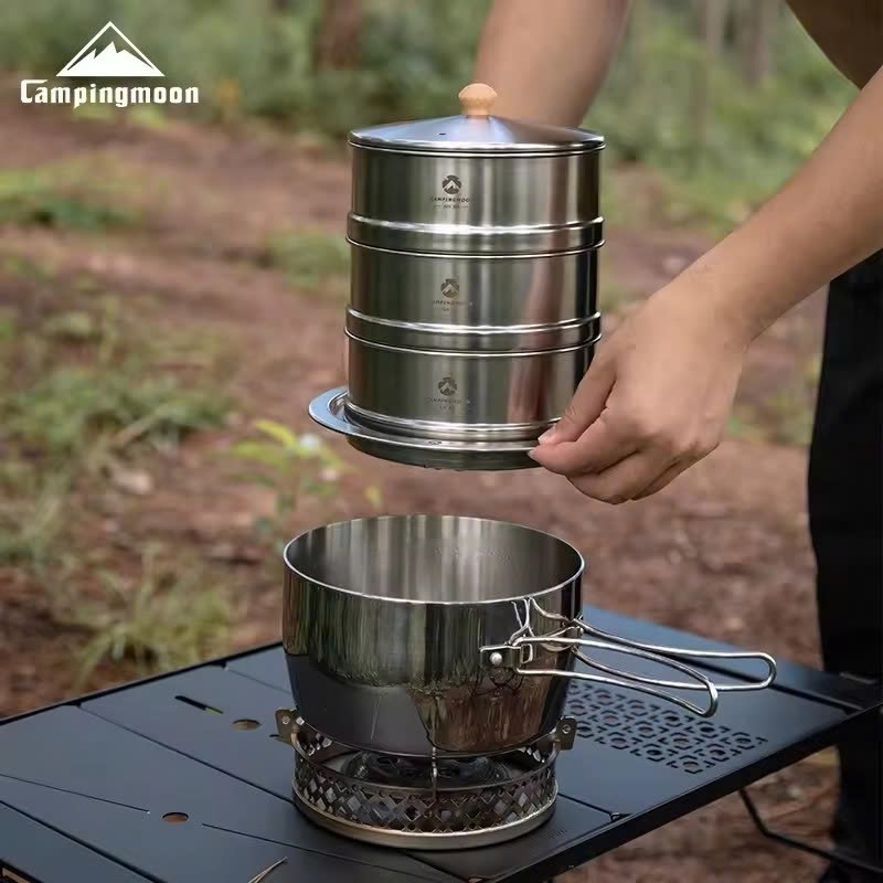 Nồi / Xửng hấp 3 tầng cỡ lớn Campingmoon S363-3S