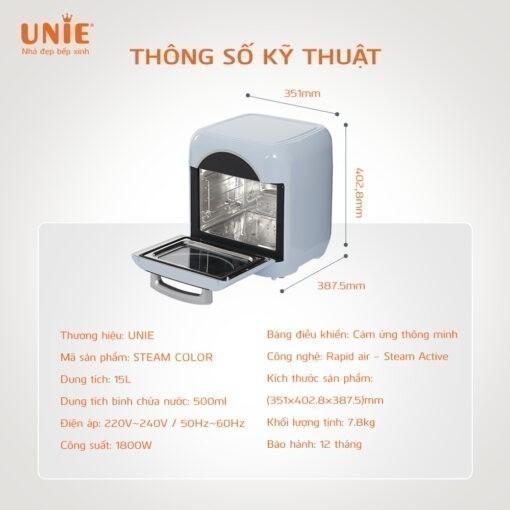Nồi chiên hơi nước UNIE Steam Color công suất 1800W dung tích 15L - Hàng chính hãng