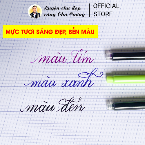 30 ống mực KHÔNG XOÁ ĐƯỢC tiện lợi dễ lắp cho bé đi học