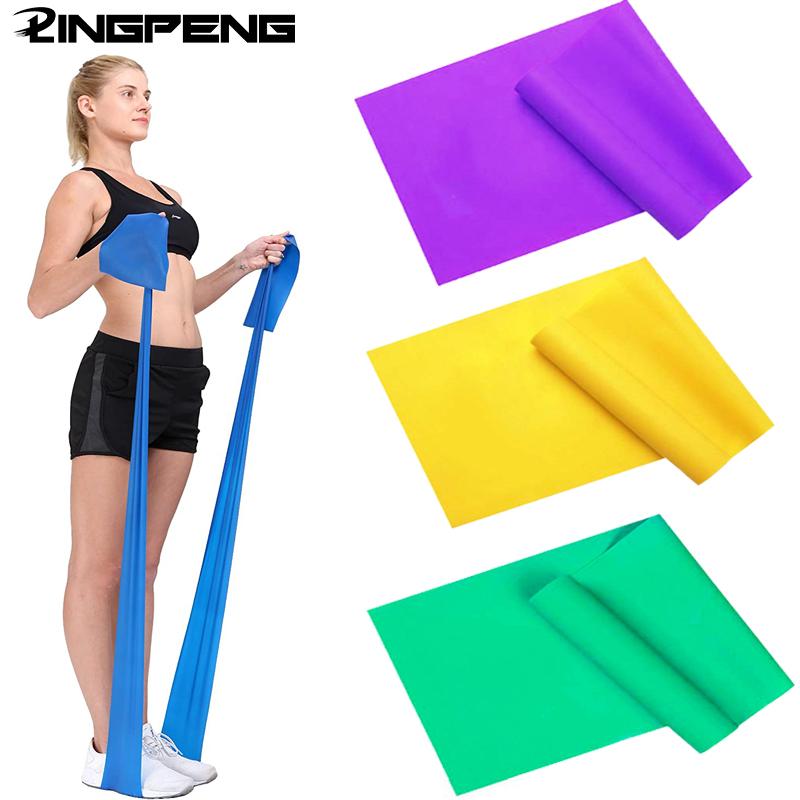 1,5/2M Yoga đàn hồi kéo dài dải cao su tập thể dục tập thể dục thiết bị tập thể dục đàn hồi và tập thể dục yoga Color: Green Size: 2000x150x0.35mm