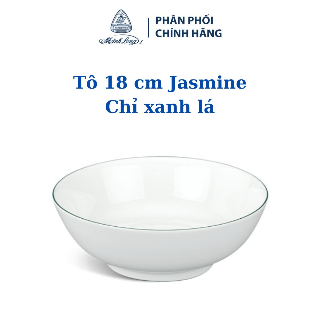 Tô 18 cm - Jasmine - Chỉ Xanh Lá - Gốm sứ cao cấp Minh Long 1