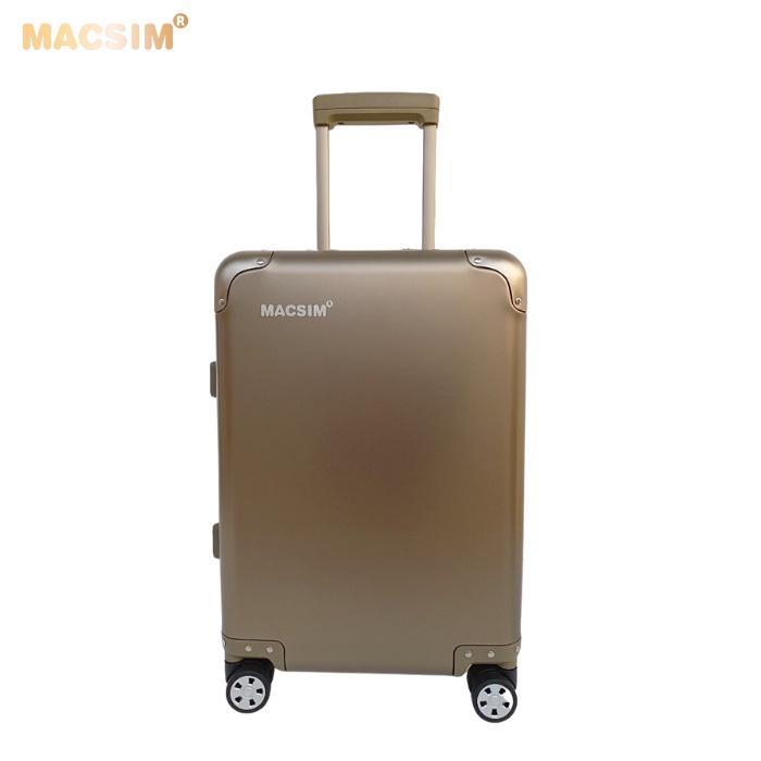 Vali hợp kim nhôm nguyên khối MS1318 Macsim cao cấp màu đen cỡ 20inches