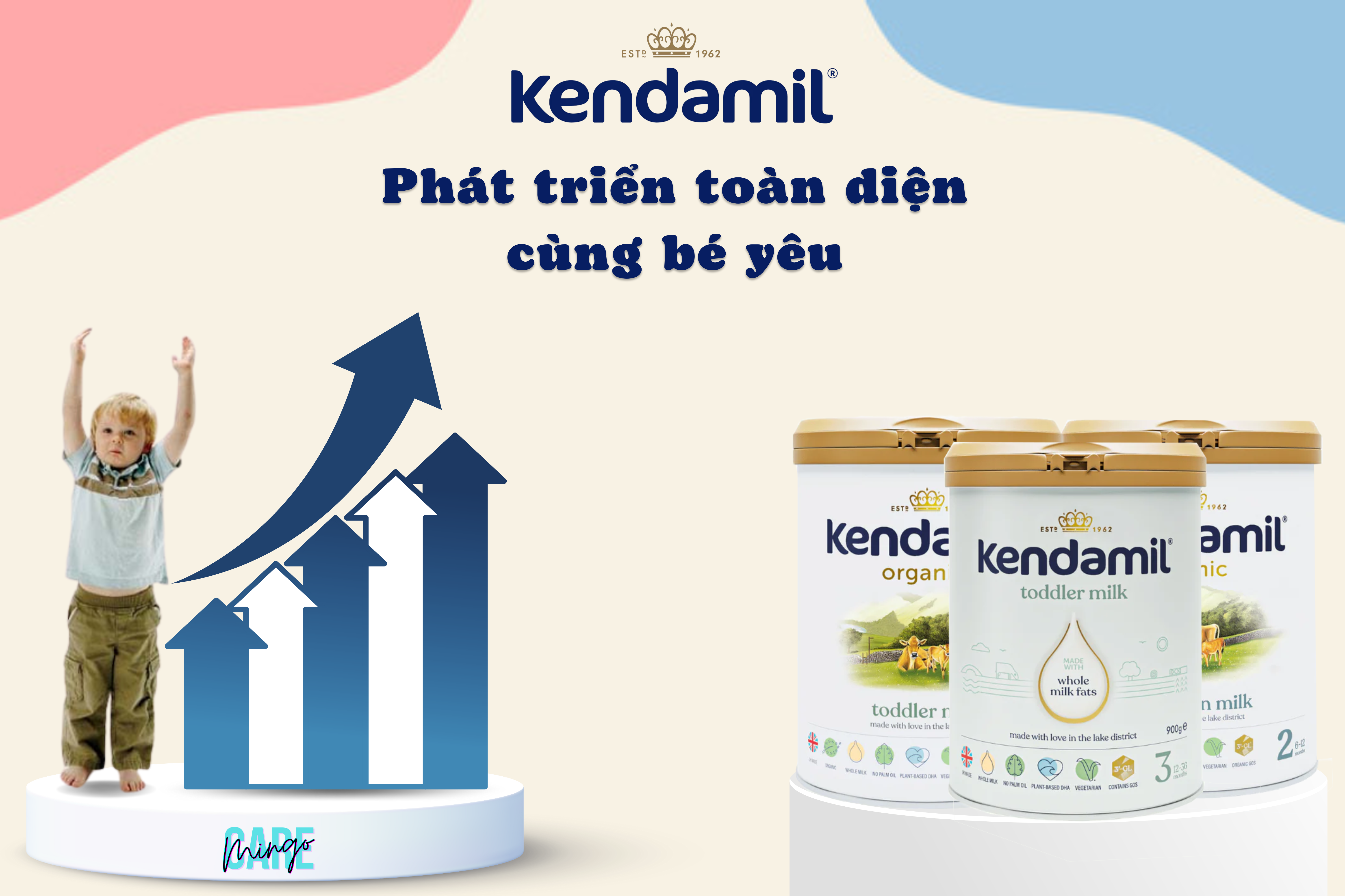 Sữa Kendamil Organic số 2 - 800g - Nhập khẩu Vương quốc Anh