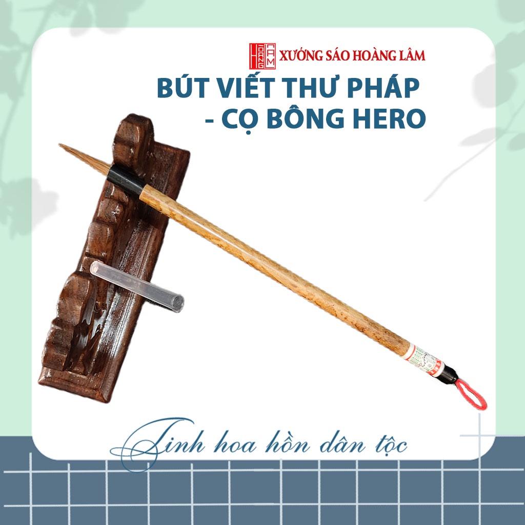 Cọ bông Hero tập viết thư pháp giá rẻ chất liệu lông sói Cỡ trung dùng viết Đại tự hoặc tiểu tự tùy theo cỡ giấy